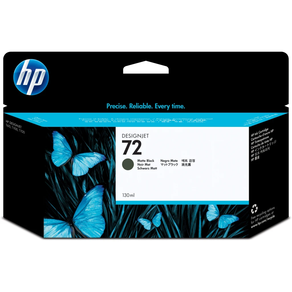 Imagen 1 de Cartridge HP 72 Negro Comp DesignJet T610 T620 T770 T1100 T1200 T120 130ml