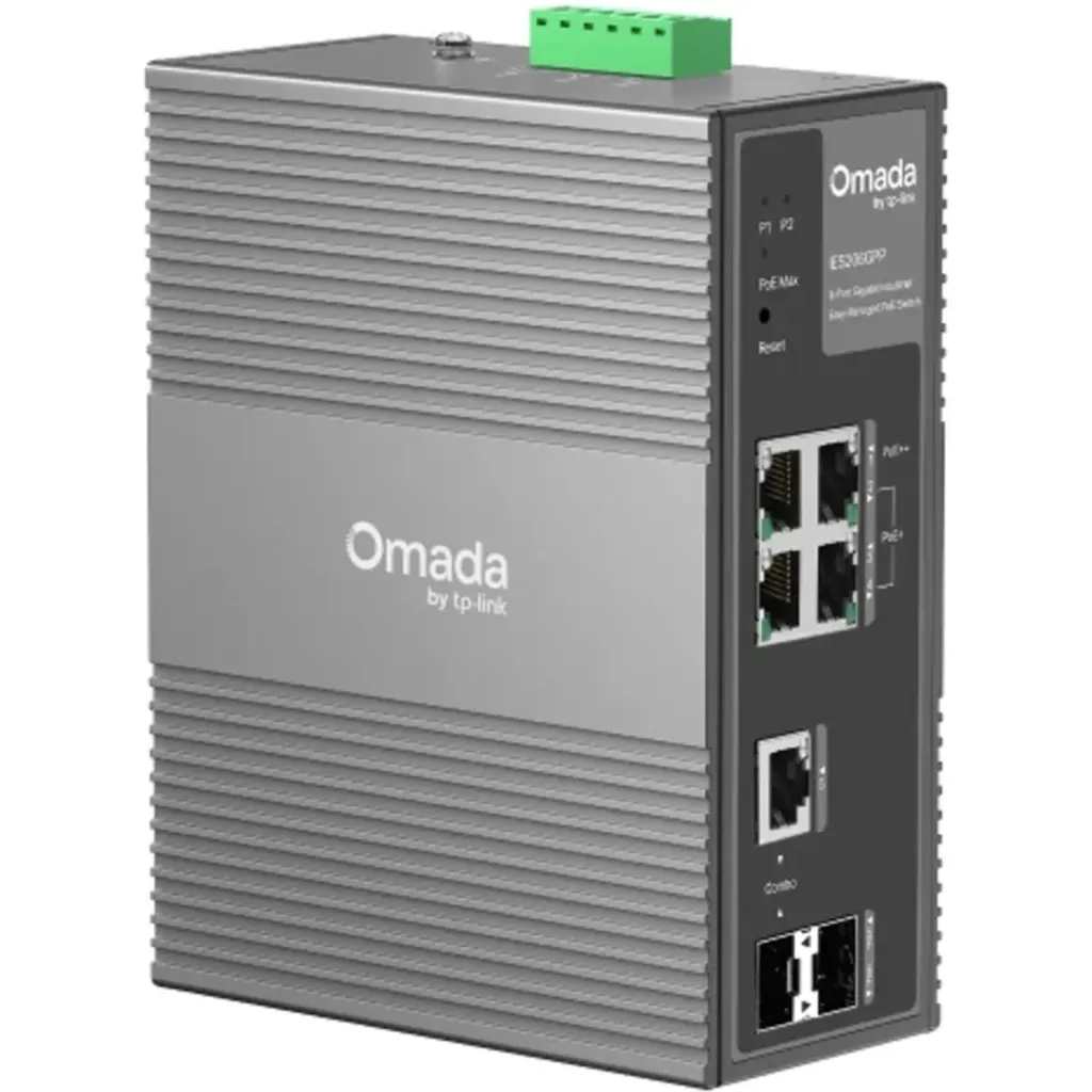 Imagen 2 de Omada 6-Port Gigabit Industrial Easy Managed Switch with 3-Port PoE+ and 1-Port PoE++