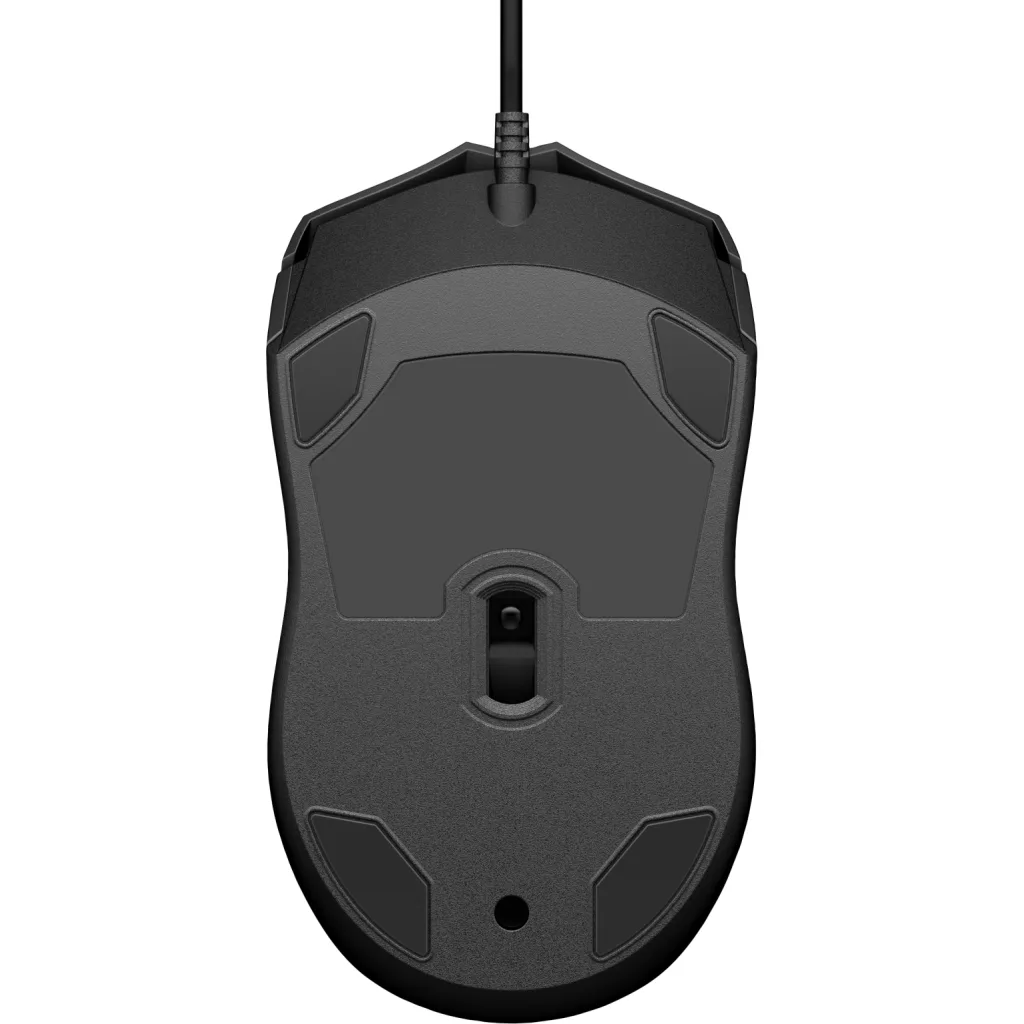 Imagen 3 de Mouse Alámbrico HP Wired 100, óptico 1600dpi 3 botones Ambidiestro USB Negro