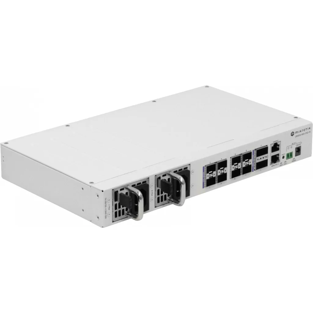 Imagen 2 de MIKROTIK 8-SFP28-25G 2-QSFP28-100G 1-100 L5 2-220VAC req-cables-C13
