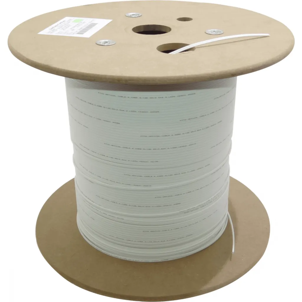 Imagen 1 de 2-Fibras-G652D Blanca 500m DropCable Ext. FTTH SM LSZH 3x2mm