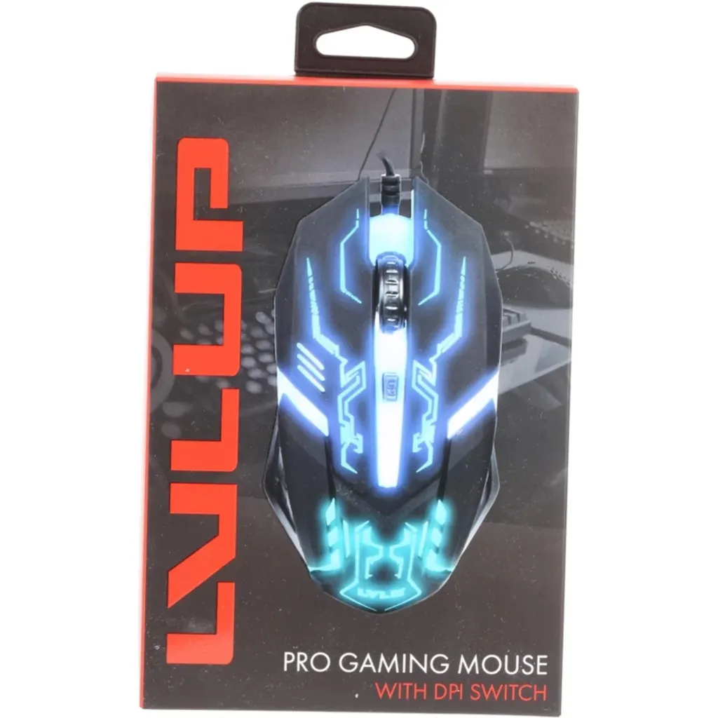 Imagen 3 de Mouse Gamer Alámbrico Vivitar Level Up Óptico 3200DPI 125Hz LED Scroll USB Negro