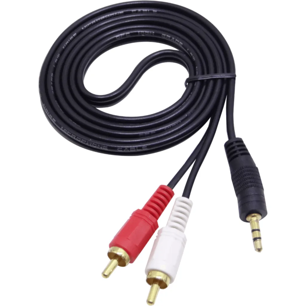 3,5mm-M 2-RCA-M 1,5mt Macho-Macho Cable Audio Plug-RCA Phone-1/8
