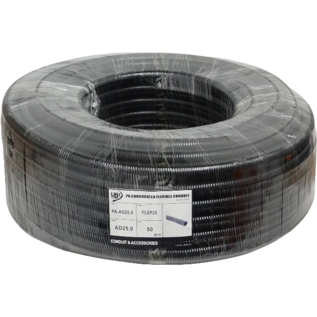 Imagen 1 de 25mm Rollo-50mts 21mm-int Conduit Flexible Plastico Corrugado Negro PA