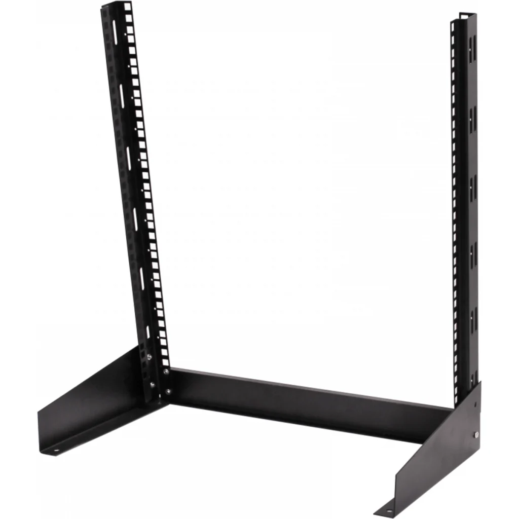 LINKMADE 12U Bastidor Simple Negro 2-Pilares 59cm-Altura Desarmado