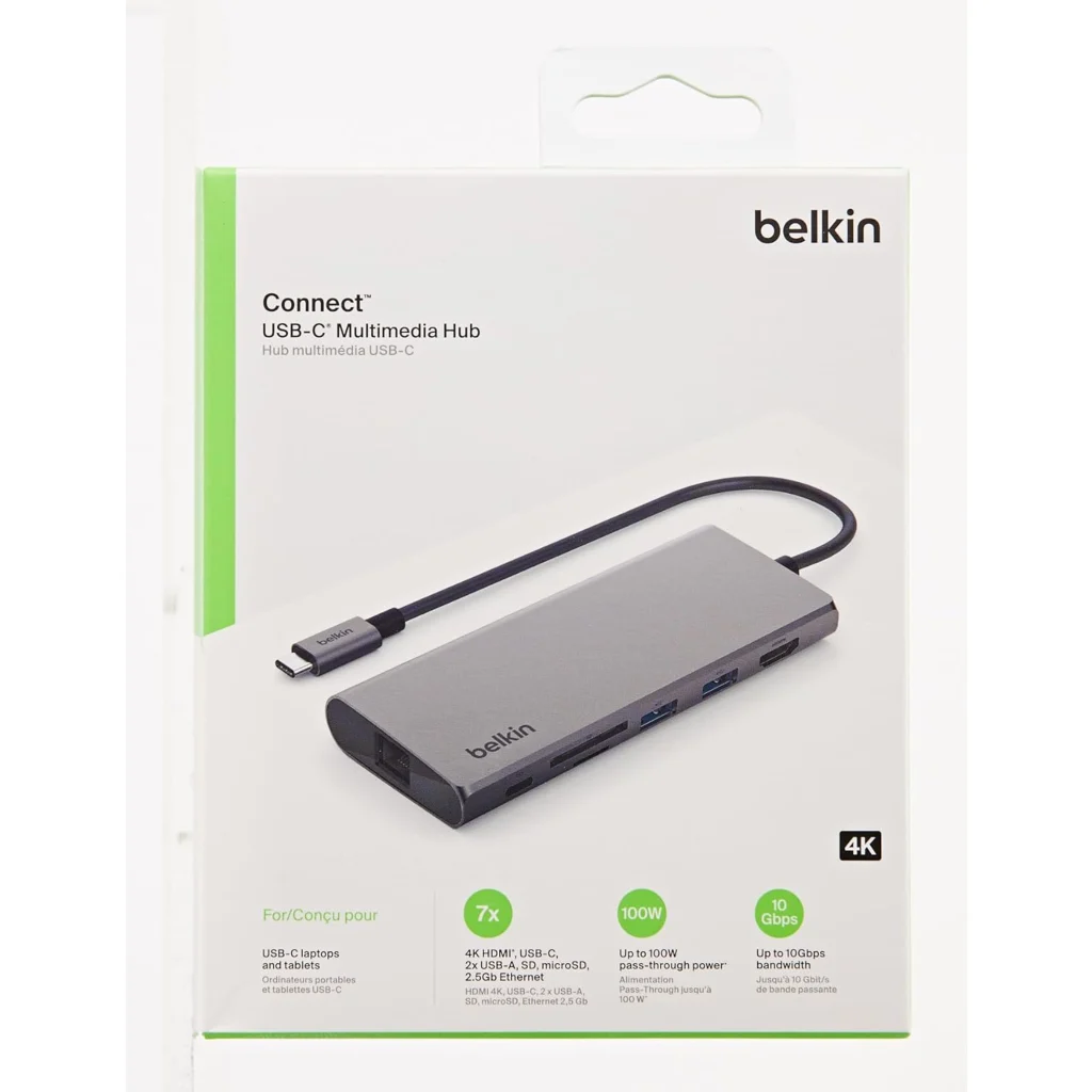Imagen 6 de Adaptador HUB multipuerto USB-C 7 en 1 Belkin USB-A USB-C HDMI Lector MicroSD