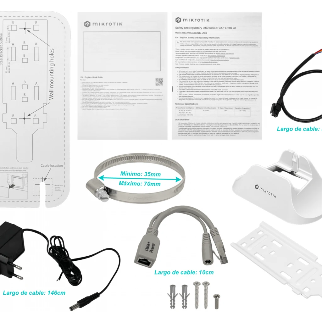 Imagen 7 de MIKROTIK 863-870MHz 2,4GHz 2dBi .SMA-H GPS 1-100 L4 inc-24Vdc 1-SIM