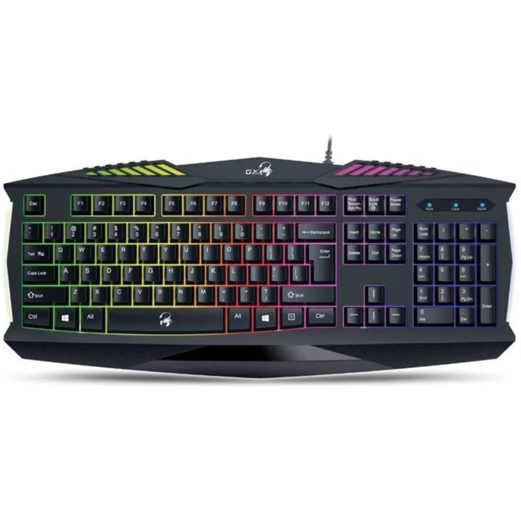 Imagen 2 de Teclado Gamer Alámbrico Genius Scorpion K220 RGB 7 Color USB Español Negro