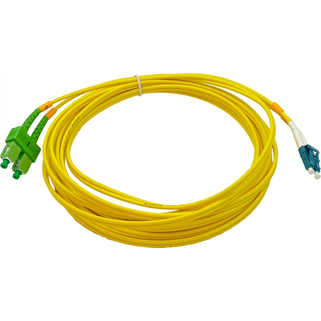 Imagen 1 de 5mt SC/APC-LC/UPC MonoModo SM Duplex Jumper Cable Fibra 9/125um 3mm