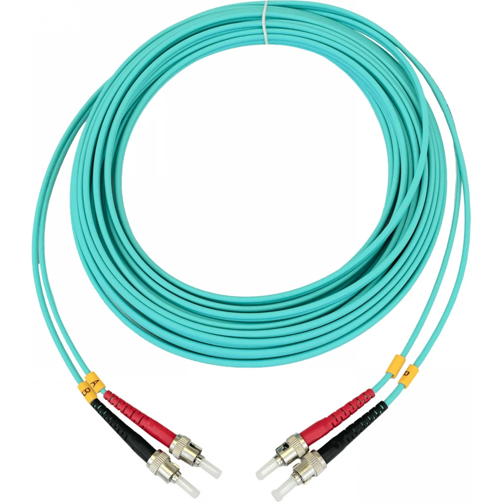 Imagen 1 de 10mt ST-ST OM3 Multimodo MM Duplex Jumper Fibra 3.0mm 50/125um LSZH