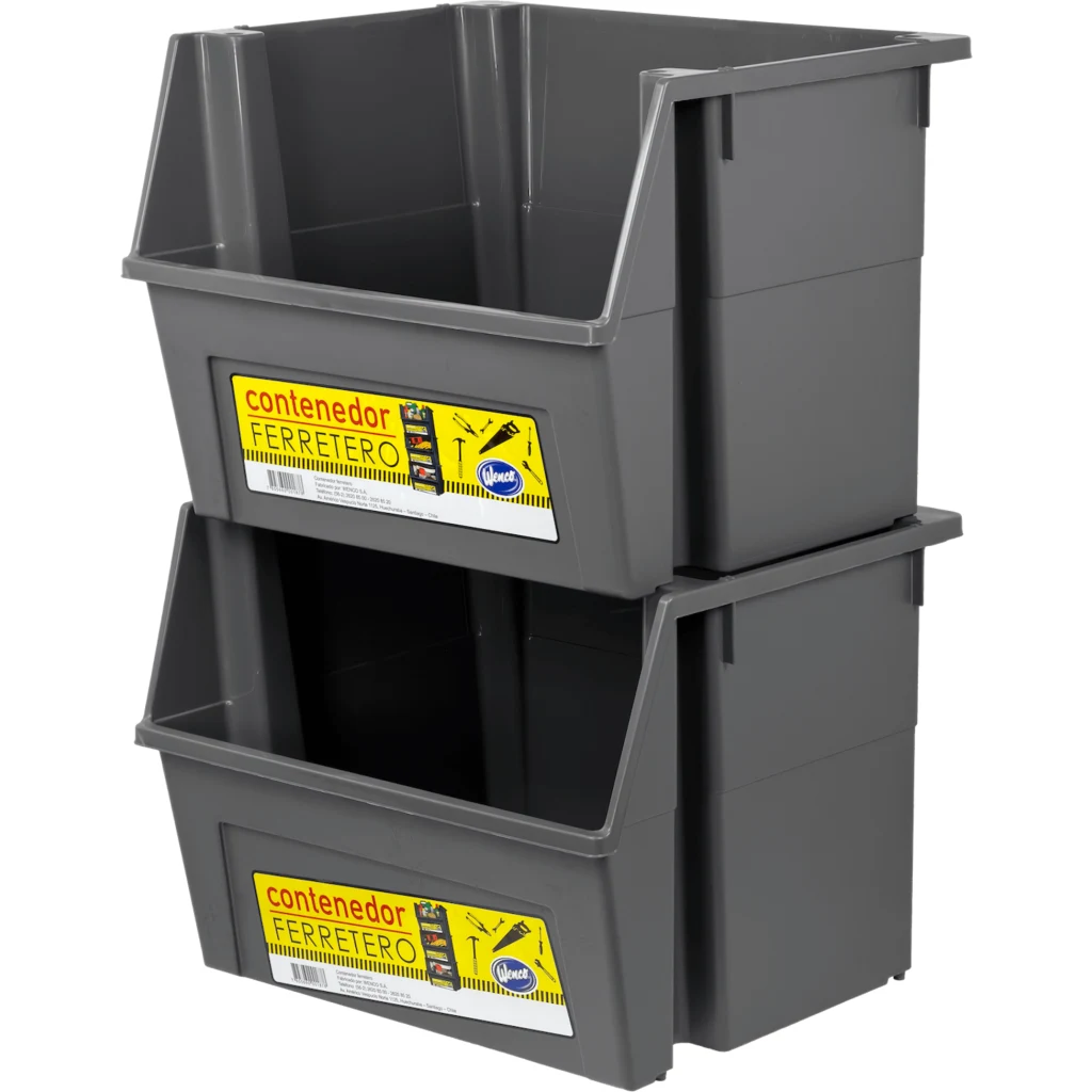 Imagen 3 de WENCO Frontal Ferretero Apilable Gris 40x45cm 34cm-Altura PP