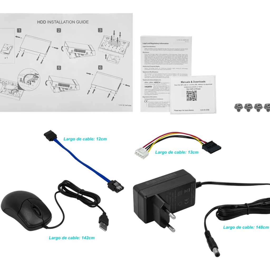 Imagen 2 de DAHUA IP 4-CH 5MP HDMI VGA USB 2-RCA-H 1xSATA16TB WizSense XVR5104HS