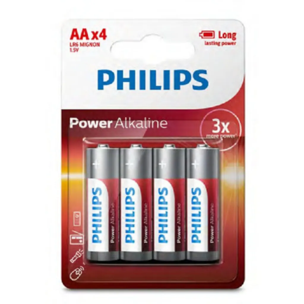 Blister pilas Philips 4*AA Alcalinas