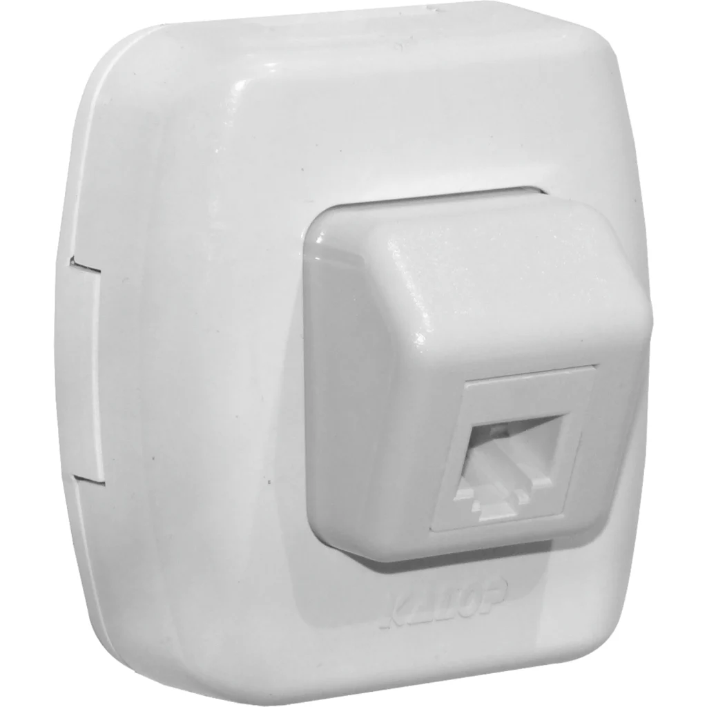 Imagen 2 de KALOP Roseta RJ11/RJ14 6P4C Telefono Sobrepuesta Tekna Blanca KS39656