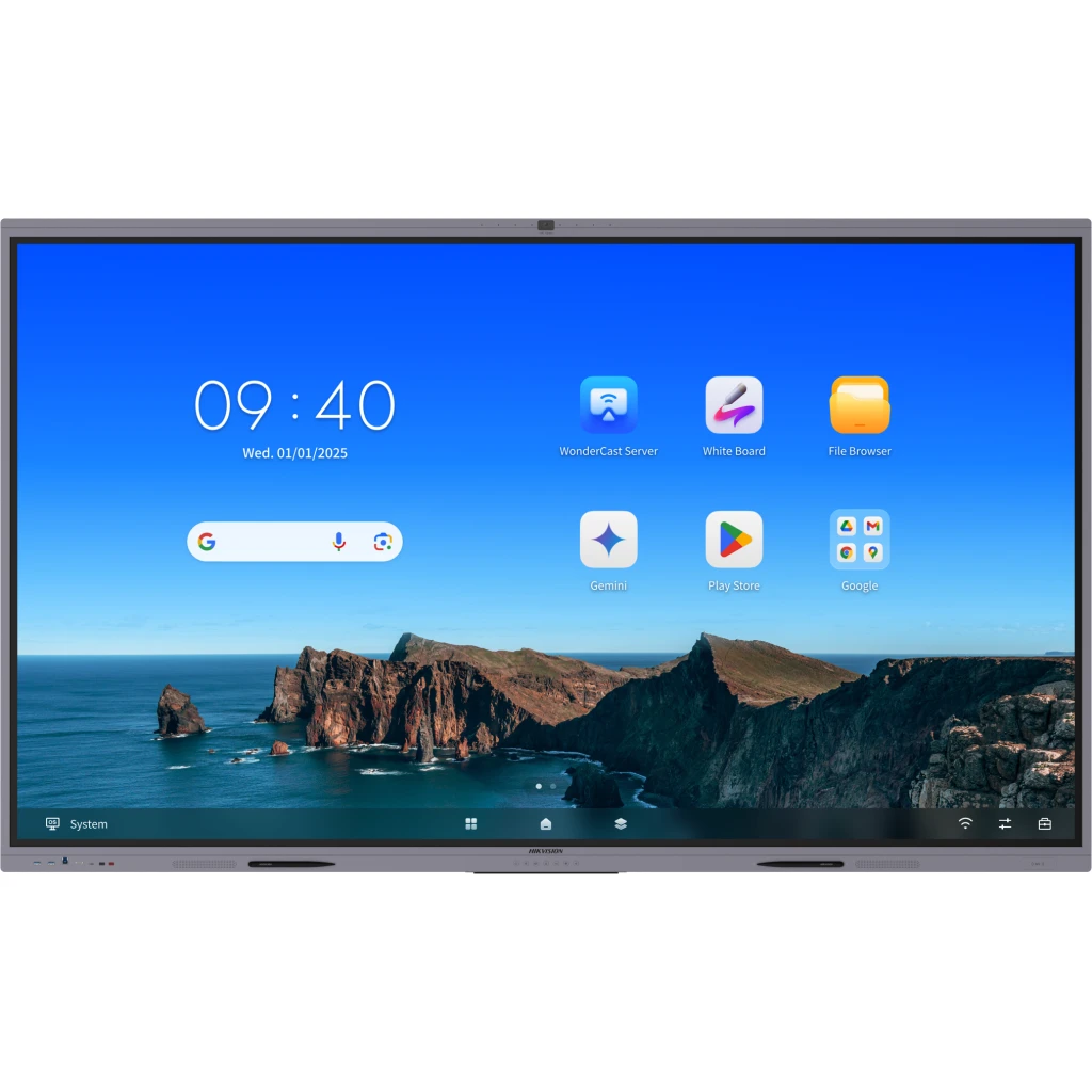 Hikvision - LED-backlit LCD monitor - 75" - 4K Cam Mic Android 14 Wifi