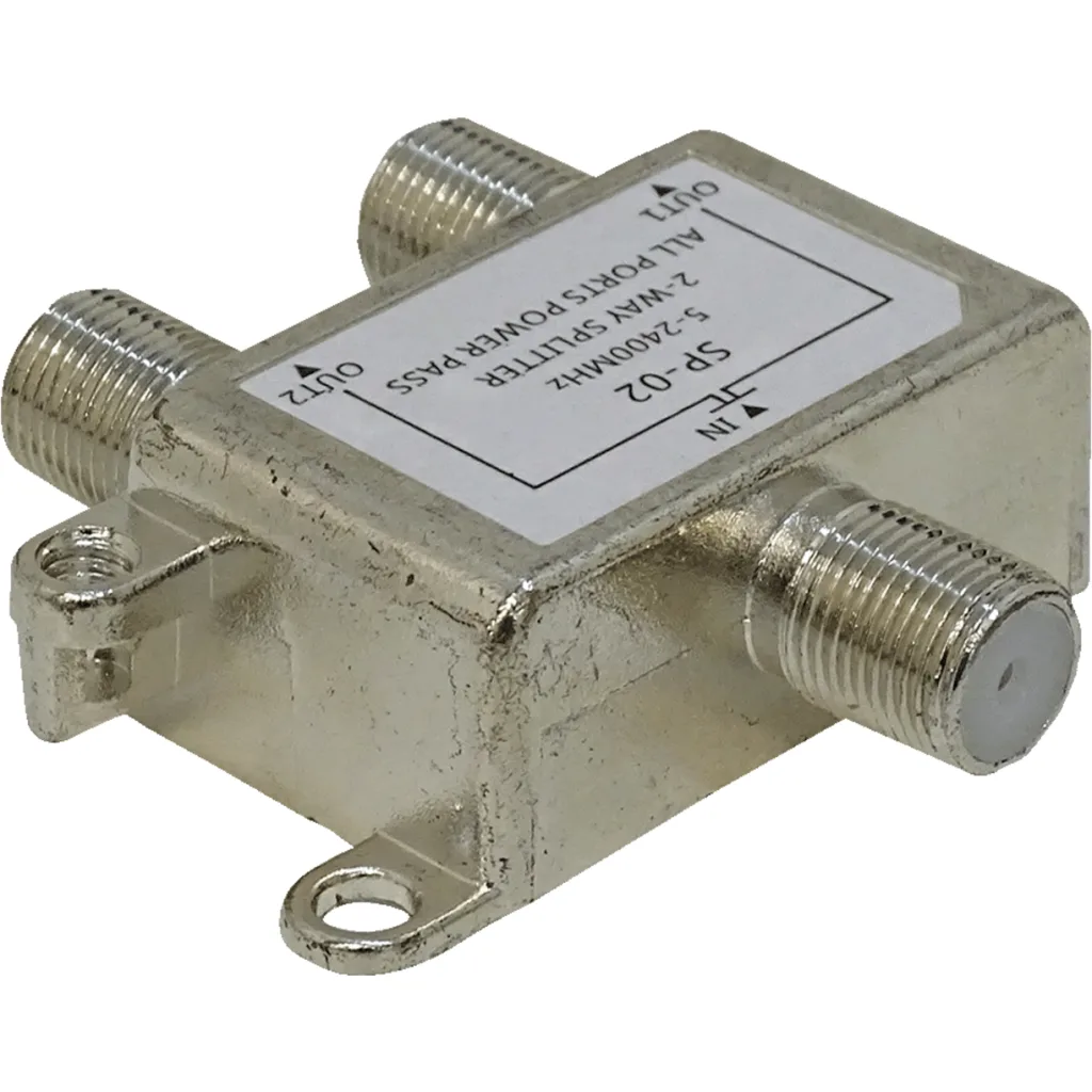 Imagen 1 de Coaxial 1-F-H 2-F-H 1x2 Divisor Splitter 5-2400MHz 75ohms TV
