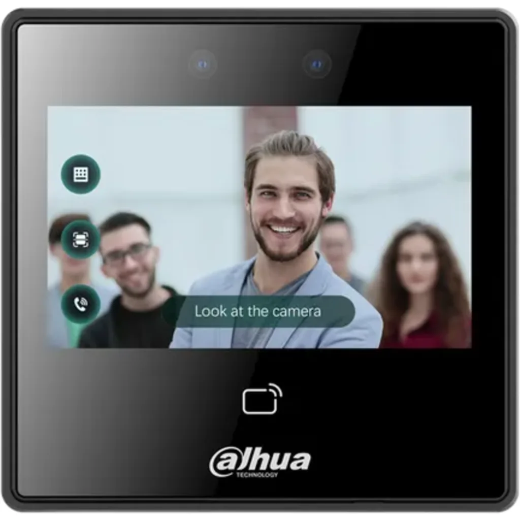 DHI-ASI3213A-W. Control de Acceso Standalone Facial y Tarjeta Dahua Pantalla 4 SIP Uso Interior