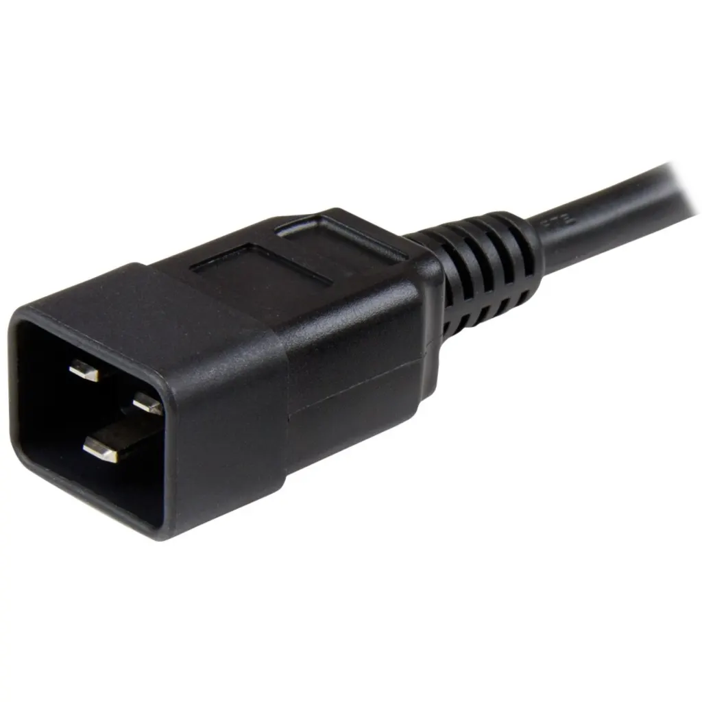 Imagen 2 de StarTech.com Cable de 1,8m C13 a C20 de servicio pesado de 2,5mm2  para alimentación de ordenadores - Cable de alimentación - IEC 60320 C20 a IEC 60320 C13 - CA 110 V - 1.8 m - negro - para P/N: RKCOND17HD