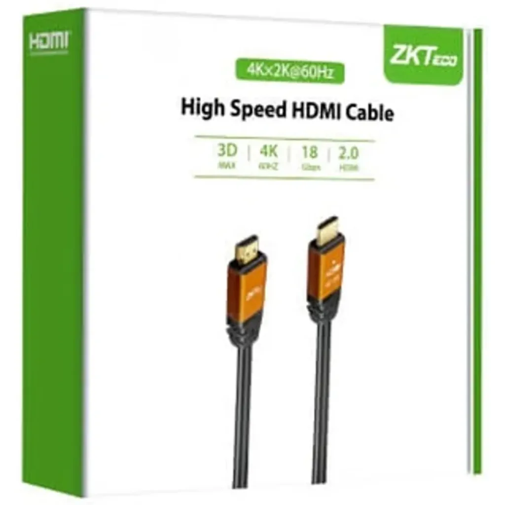 Cable HDMI v2.0 M/M 4K20 metros Color negro- ZKteco ZK-20HD-C