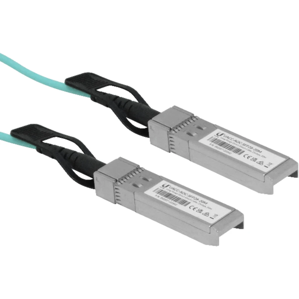 Imagen 1 de UBIQUITI 20m SFP28-25Gbps Cable 3mm Fibra-MM Direct UACC-AOC-SFP28-20M