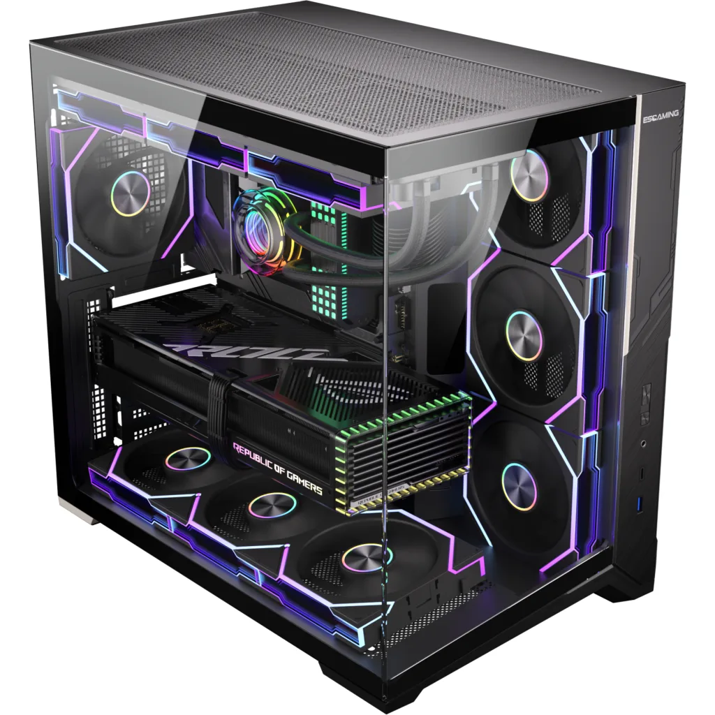 Imagen 3 de Gabinete Gamer ZERO MAX F8 270deg Vidrio Templado | ATX / Micro ATX | 7 Ventilad