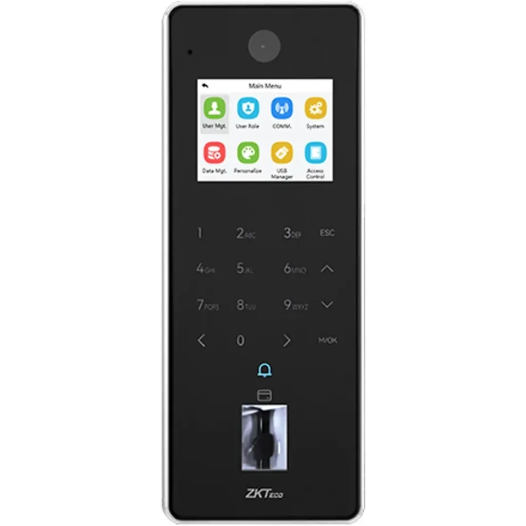 Imagen 1 de F35. Terminal Stand Alone de control de Acceso o Asistencia, Incorpora pantalla de 2.4 Pulgadas, Posee Verificación por Huella, Clave y Tarjeta. 