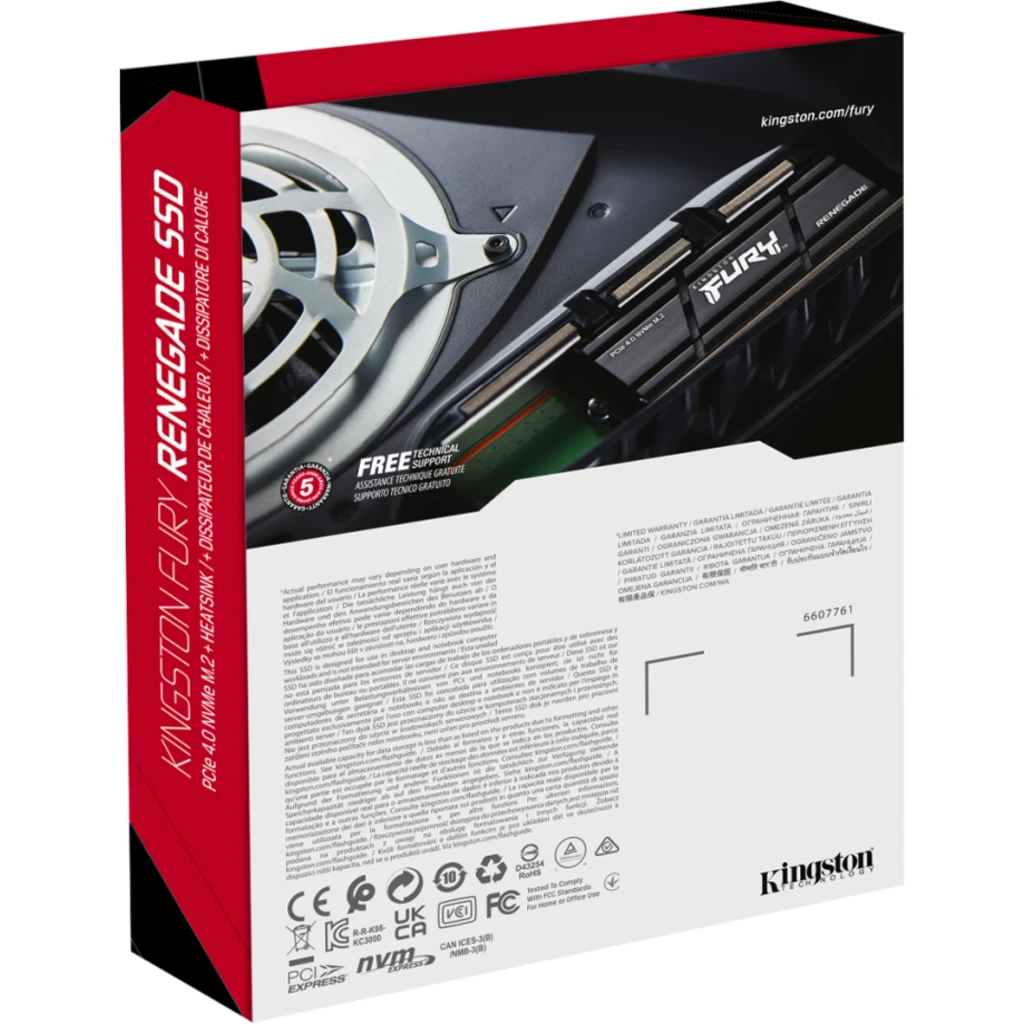 Imagen 4 de Unidad SSD Kingston FURY 2TB M.2 22*80 PCIe 4.0x4 NVMe Lec 7300MB/s Esc 7000MB/s