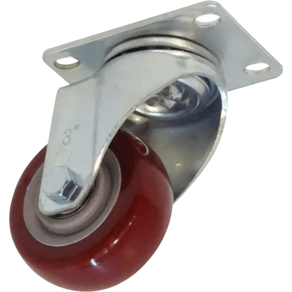 Imagen 2 de Rueda 3-pulgadas Rojo Giratoria Soporta-30Kg 65x92x105mm