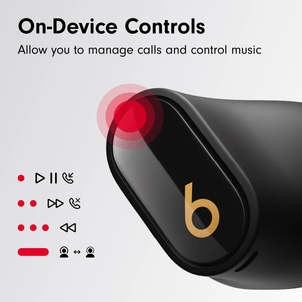Imagen 4 de Audífonos Apple Beats Studio Buds+ Inalámbricos con Cancelación Ruido Negro/Oro