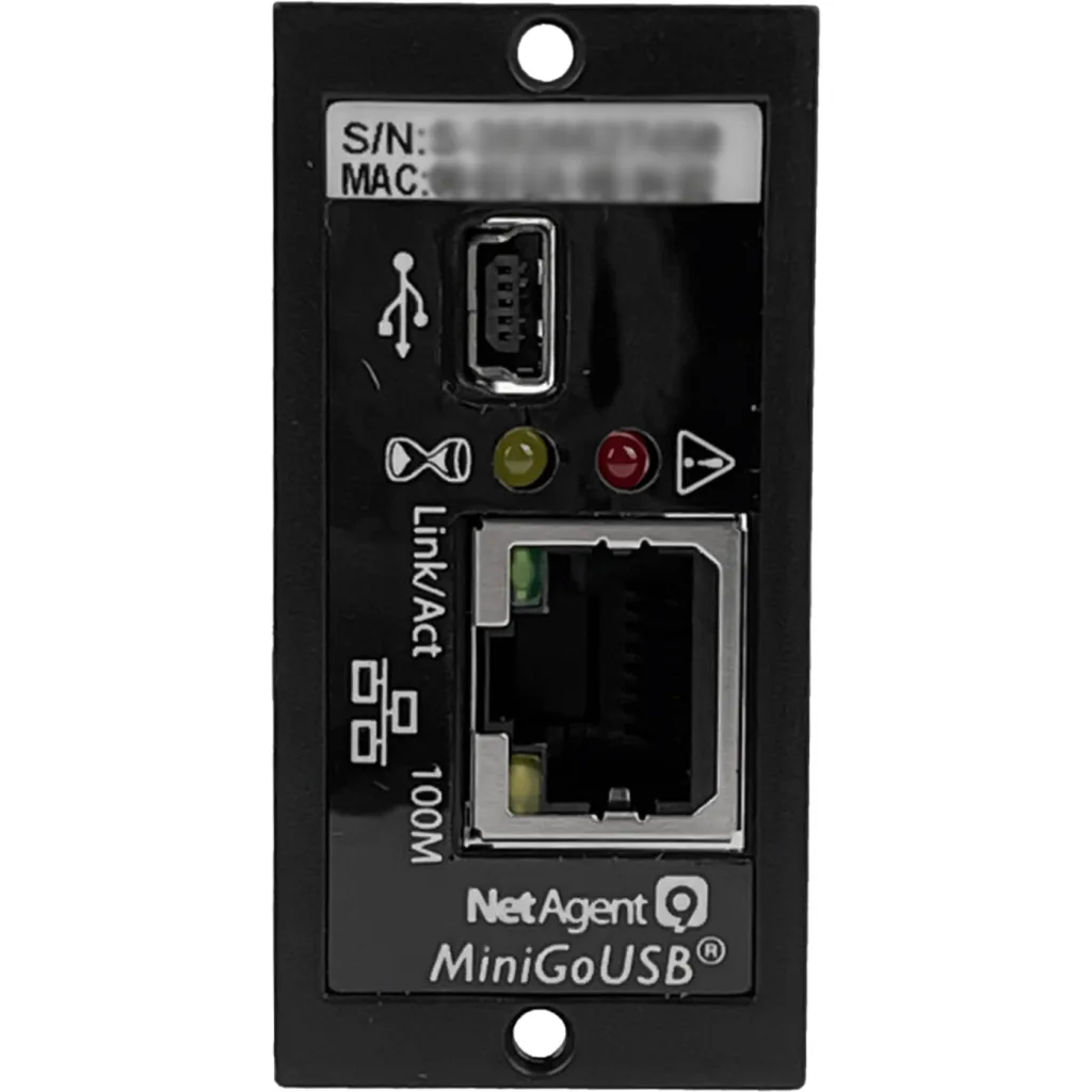 Imagen 4 de ENERSAFE Tarjeta SNMP Monofasica p/ESOLT-E 1-40KVA IP 1-100 USB-Mini