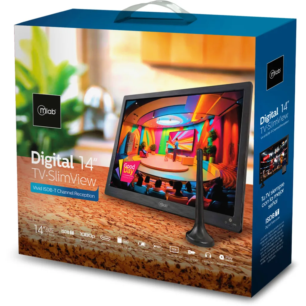 Imagen 4 de MLAB TELEVISOR 14" SENAL DIGITAL ISDB-T BATERIA RECARGABLE