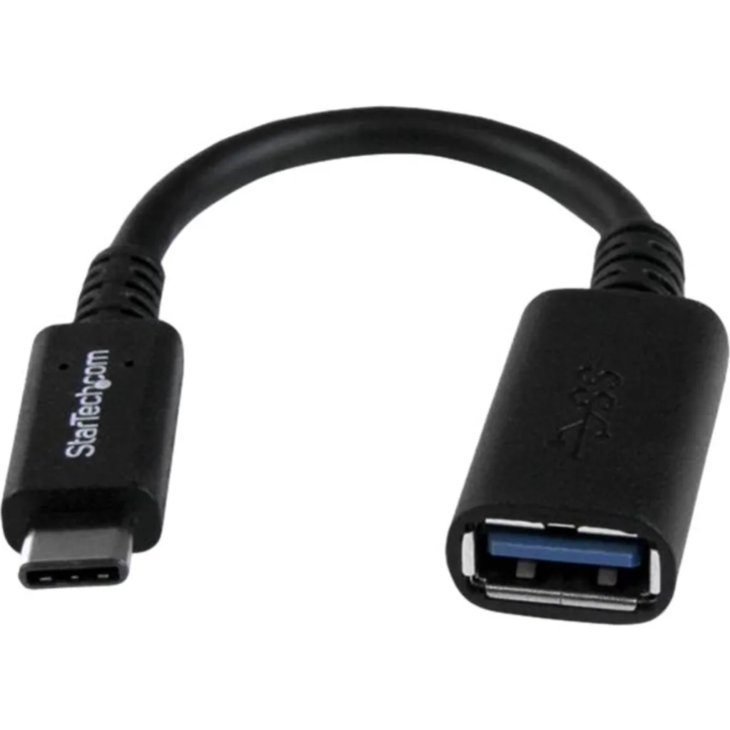 Imagen 3 de Adaptador USB Tipo-C 3.1 Gen 1 (5 Gbps) a USB Tipo-A, M/H 15cm 6" Níquel Negro.