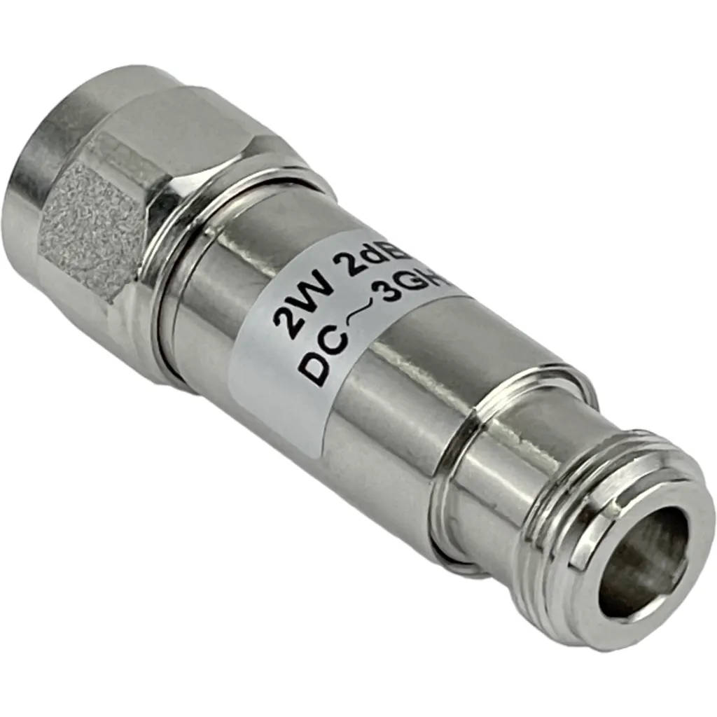 Atenuador 2dB 2W 0-3GHz N-Macho N-Hembra Copla