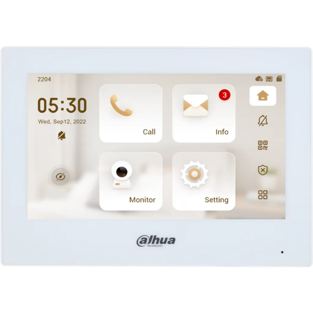 Imagen 1 de DHI-VTH2621GW-WP. MONITOR VIDEO PORTERO DAHUA SIP. WI-FI. RJ-45 POE. 7 PULG.