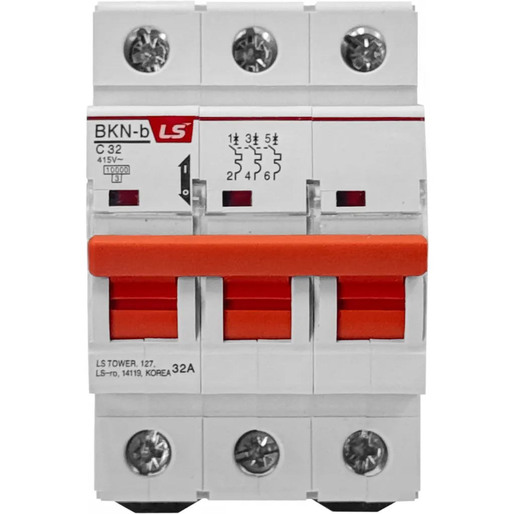 Imagen 2 de Trifasico 3x32A 15kA 230/400V Interruptor Termomagnetico C32 BKN-b