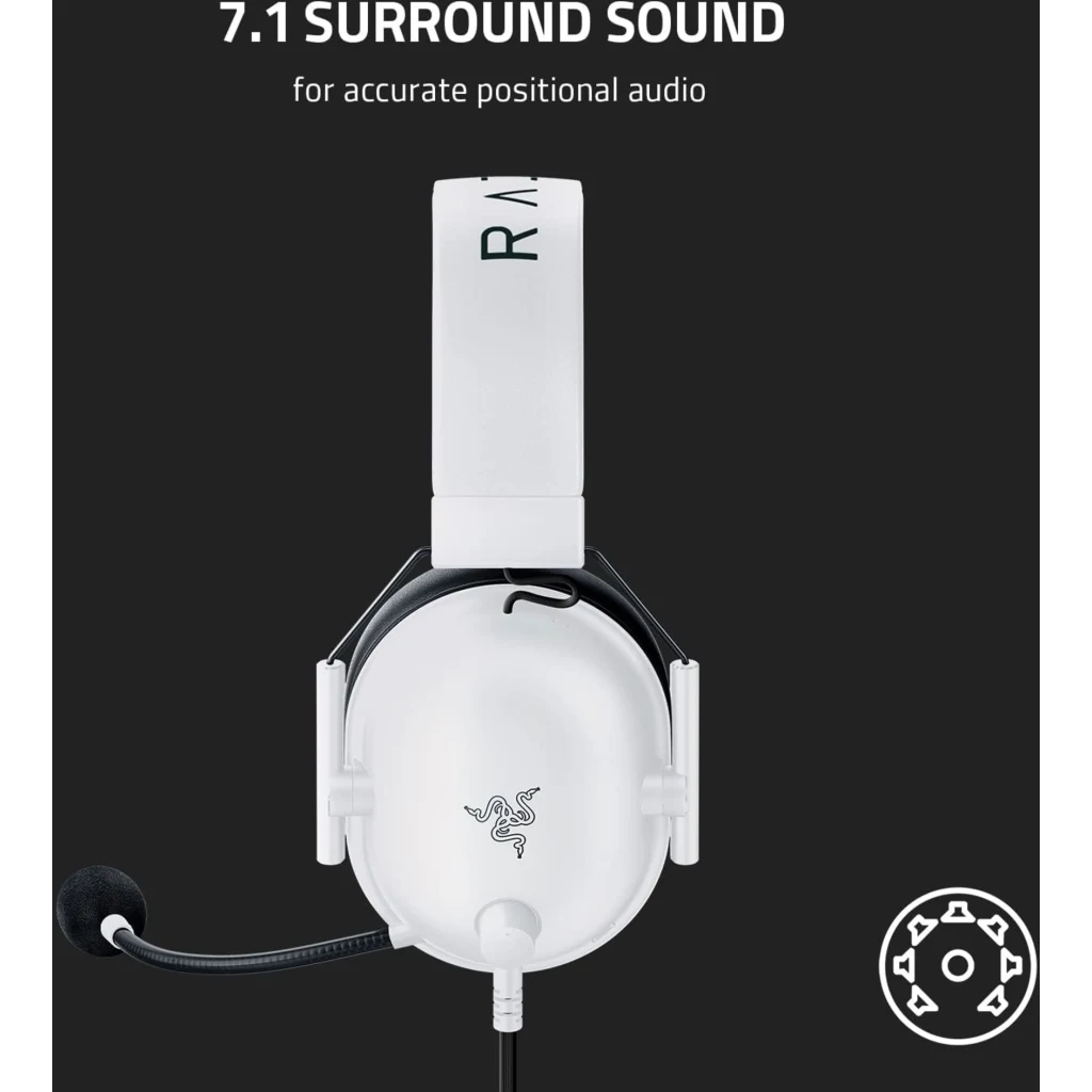 Imagen 5 de Audífonos Gamer Alámbricos Razer BlackShark V2 X, Sonido Envolvente 7.1 White