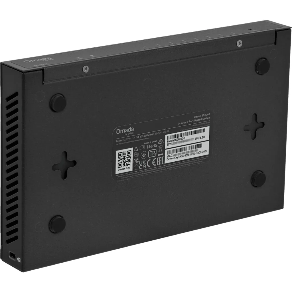 Imagen 5 de Switch TP-Link 8-1000 Metalico Switch Smart Fuente-externa-12V no-Rack