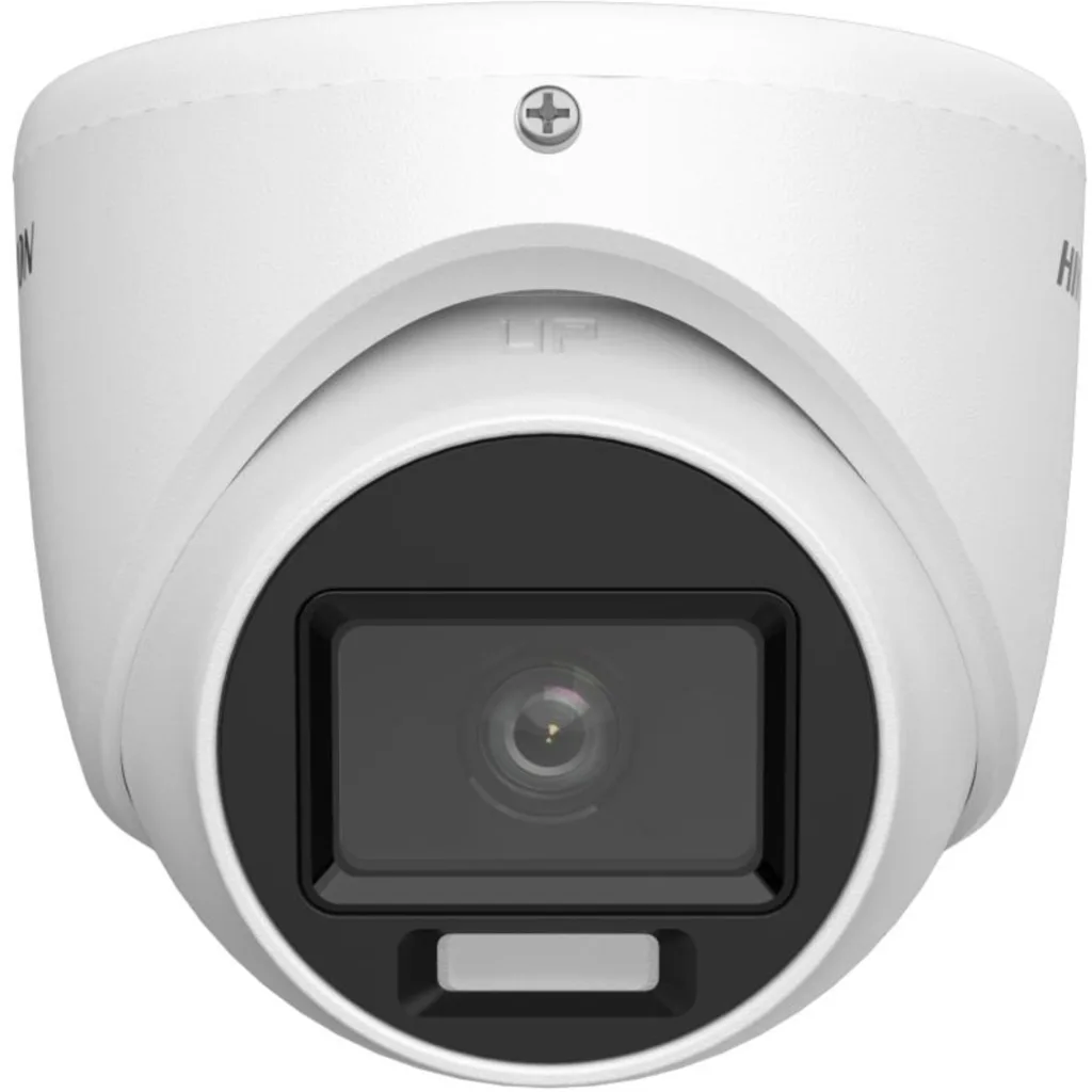 Imagen 1 de Cámara Domo Hikvision Hybrid Light Turret 2MP 1080p Dual IR 20mt IP67 f2.8mm Met