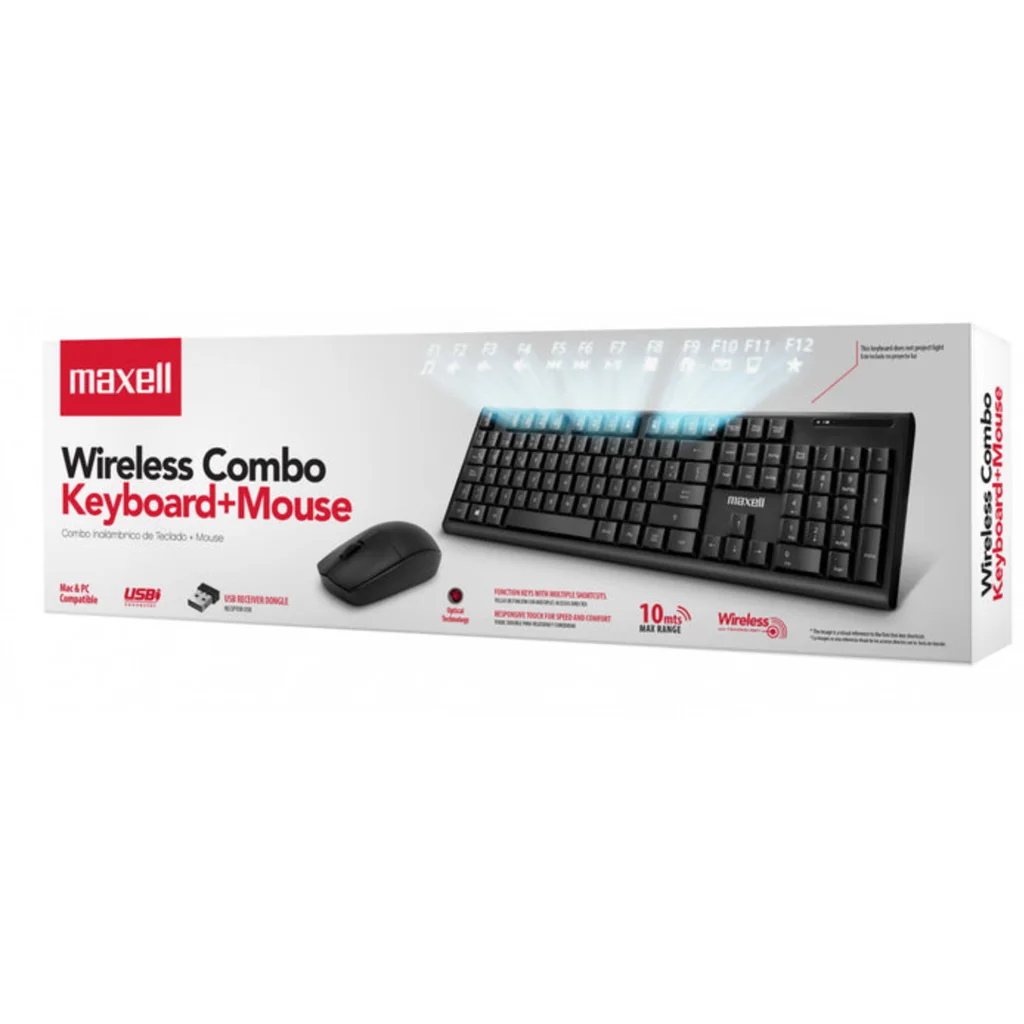 Imagen 2 de Combo inalambrico de teclado y mouse Maxell WKBC-200WLSCOMBO