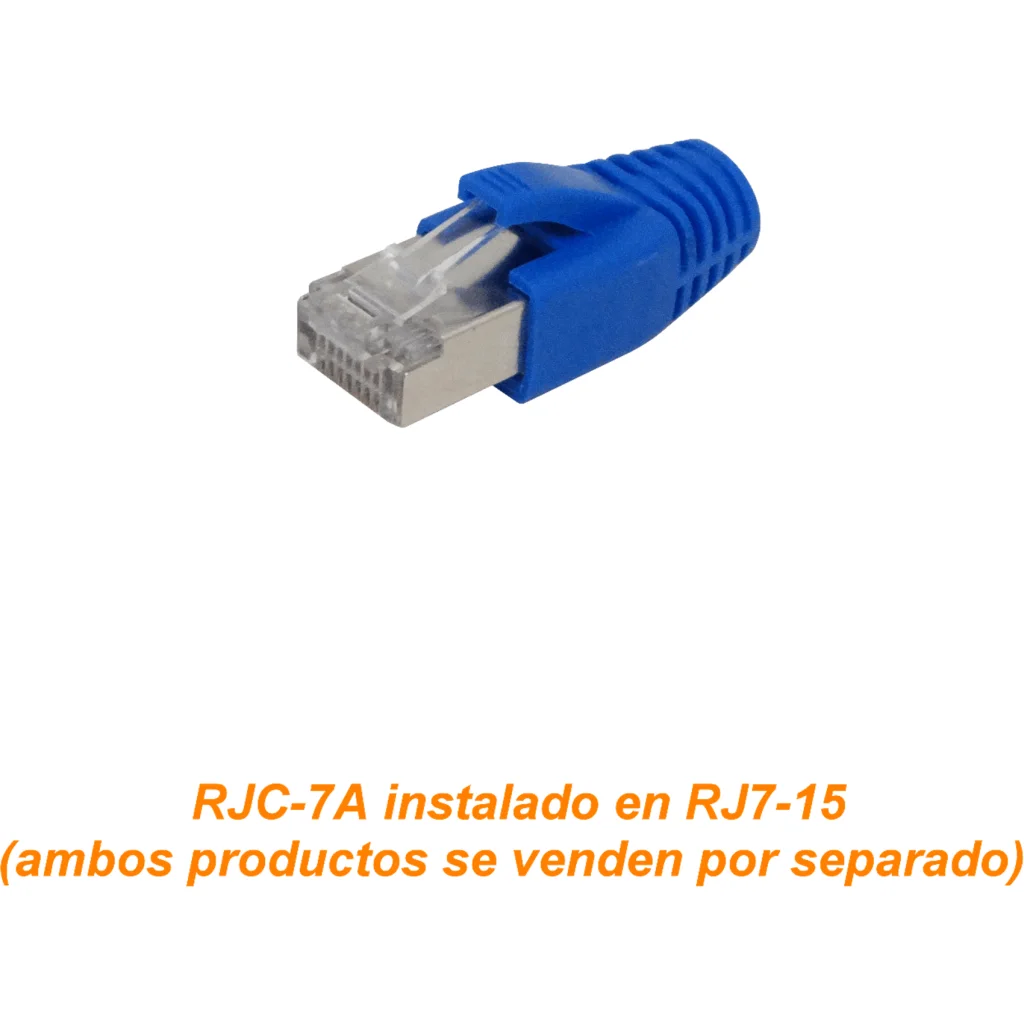 Imagen 3 de Conector RJ-45 Machos Crimpeables oro-50um 8P8C CAT7 1.5mm Bolsa 10-Conectores 