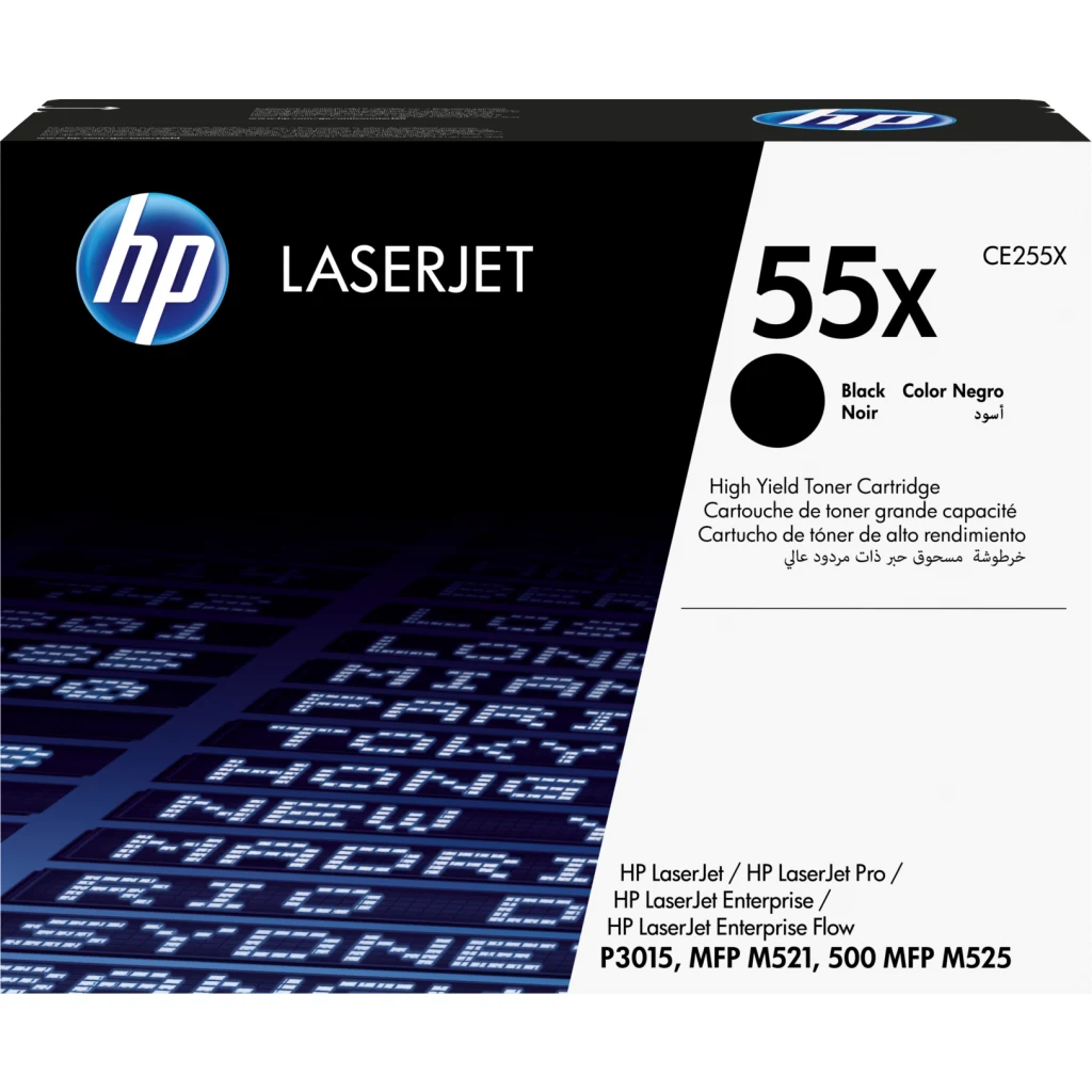 Toner HP 55X Negro para Imp LaserJet P3015/P3015dn/P3015x, 12.500 Paginas