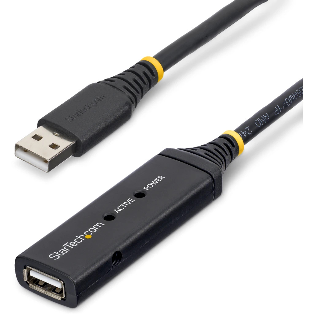 Imagen 1 de Cable Extensión USB 2.0 Tipo-A M/H 5mt  Activo Negro - StarTech