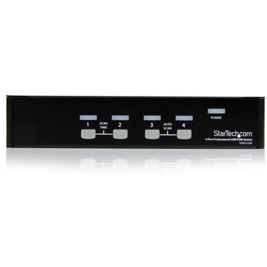Imagen 1 de Switch Conmutador Profesional KVM 4 Puertos VGA 4 Puertos USB Hasta 1920x1440 1U