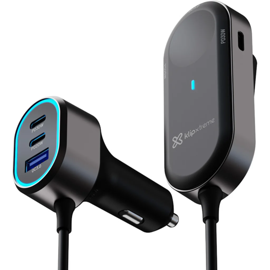 Imagen 1 de Klip Xtreme KCC-100 - Car power adapter - 100 Watt - 4x 24pin USB-C / 2x 9pin USB-A - Cellular phone / Tablet - Car - Para Smartphones, tablets, small devices
