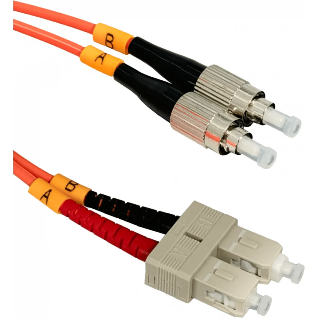 Imagen 1 de 1mt SC-FC OM1 MultiModo MM Duplex Jumper Fibra 62.5/125um LSZH 
