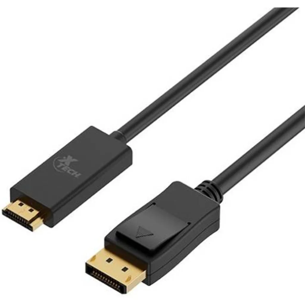 Cable DisplayPort a HDMI M/M  4K x 2K a 30Hz 3mts Color negro - Xtech XTC-359