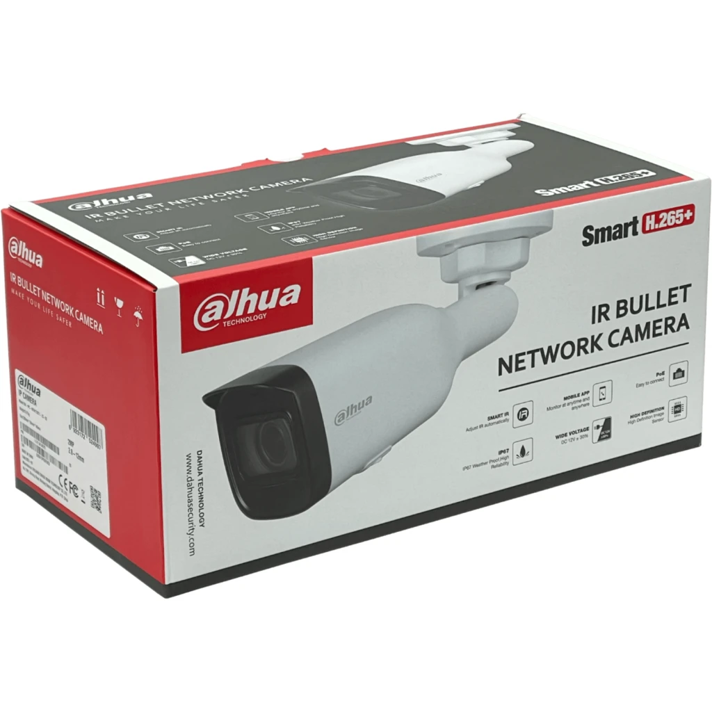 DAHUA Bala 2MP Motorizada Varifocal 2,8-12mm IP67 PoE SD IR50m Smart