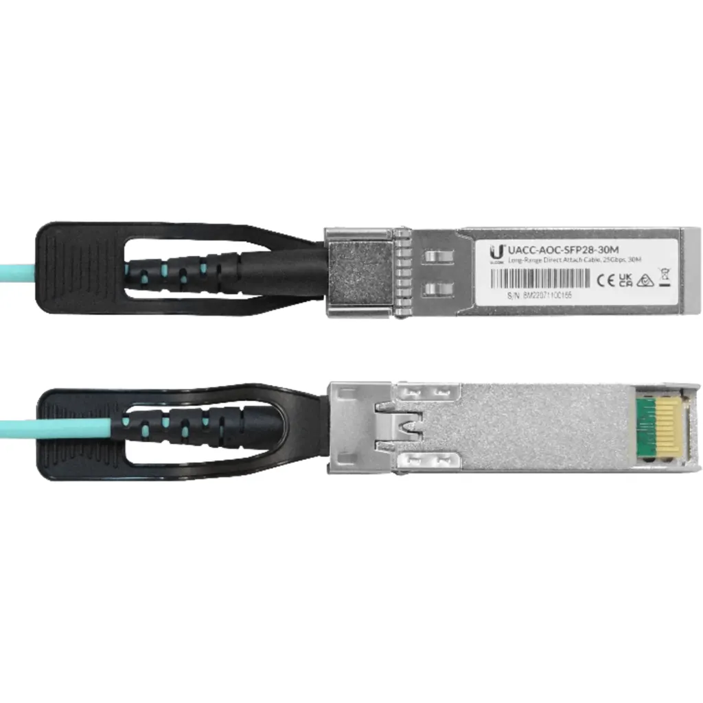 Imagen 2 de UBIQUITI 30m SFP28-25Gbps Cable 3mm Fibra-MM Direct UACC-AOC-SFP28-30M