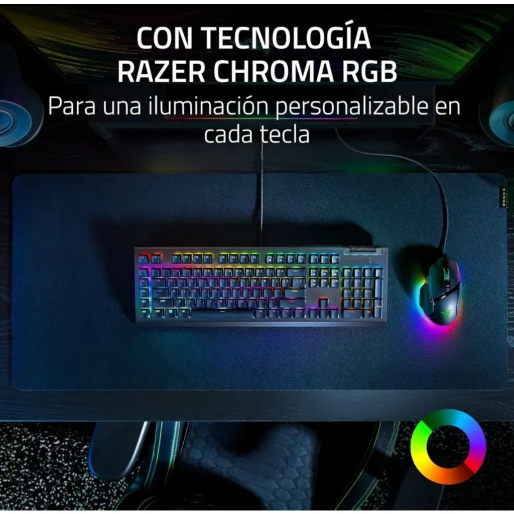 Imagen 5 de Teclado Gamer Alámbrico Razer BlackWidow V4 X, Chroma RGB Mecánico Español