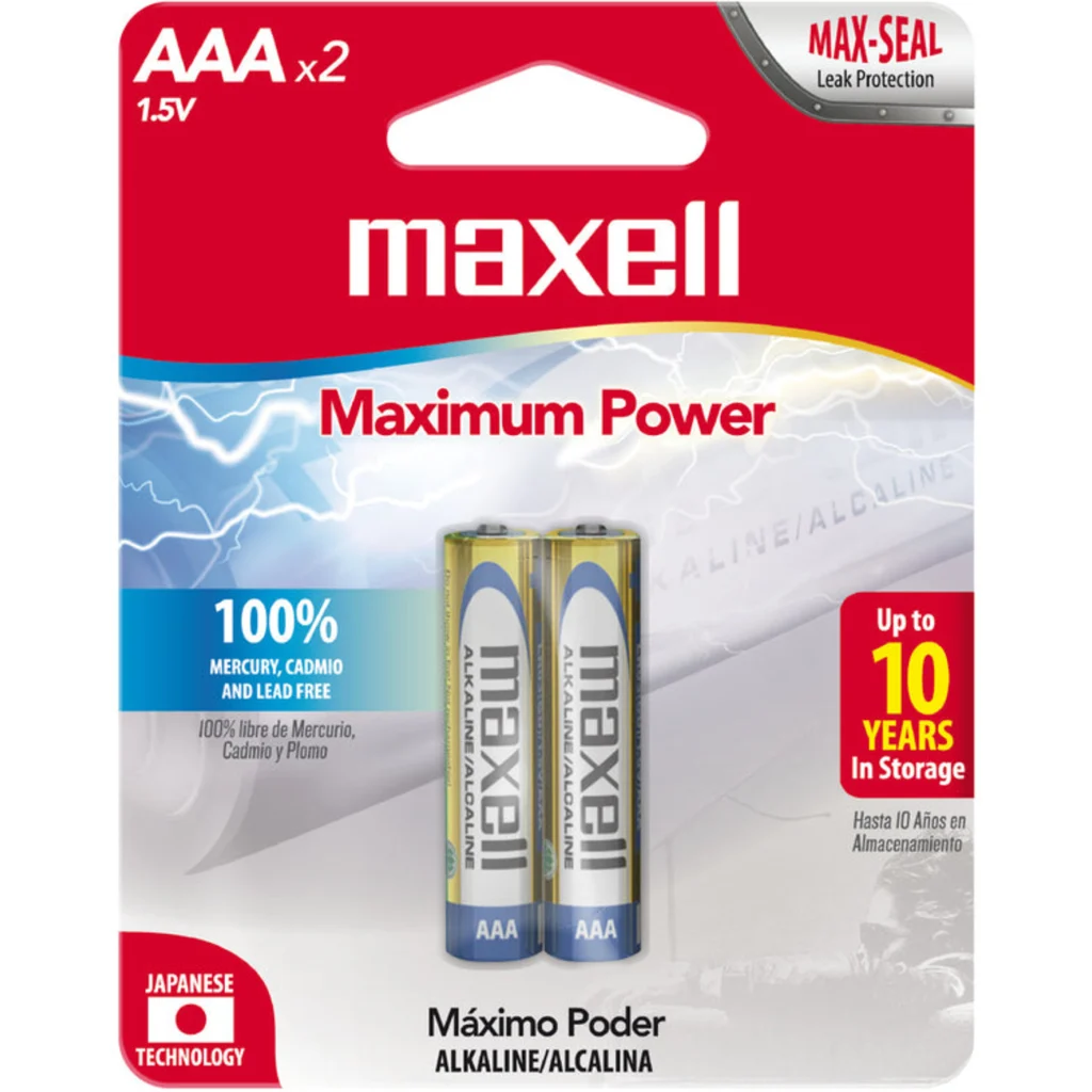 Imagen 1 de Pilas alcalinas AAA x2 Maxell LR03BP2 AAAX2ALC